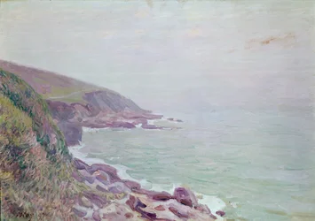 La côte galloise, matin brumeux